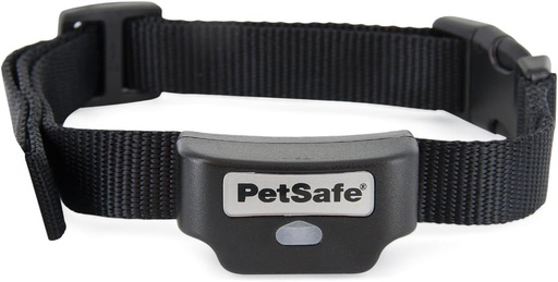 PetSafe - Zgarda receptor reincarcabila pentru gard cu fir PetSafe, pentru caini si pisici, impermeabila, cu semnal sonor si stimulare electrostatica