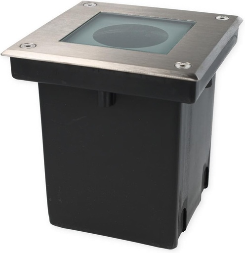 Spot incastrat pentru exterior SLV DASAR 70, lumina incastrata pentru exterior, lampa de exterior, spot incastrat pentru sol, lumina de sol GU10, IP67, patrat, otel inoxidabil 304, max. 35W