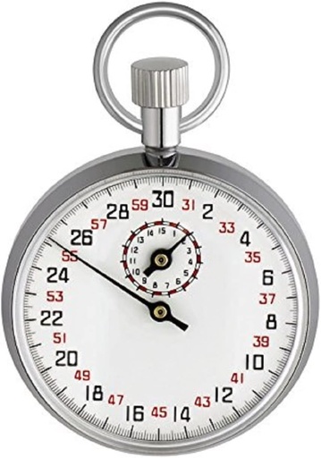 Cronometru mecanic TFA Dostmann, 38.1021, functie Start/Stop/Resetare, intoarcere manuala, metal cromat