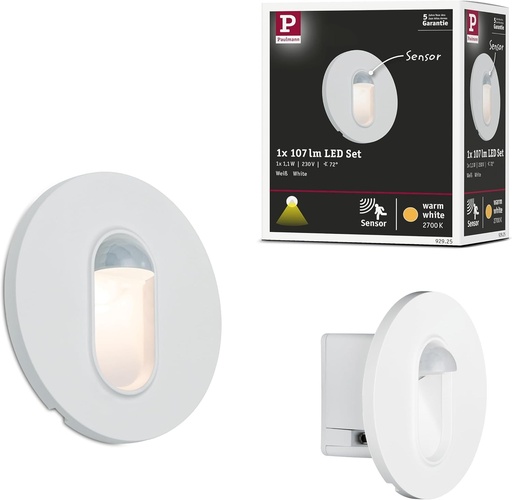 Aplica LED incastrata Paulmann 92925, rotunda, incl. 1 spot incastrat de 2,7 wati, alb, plastic, 2700 K