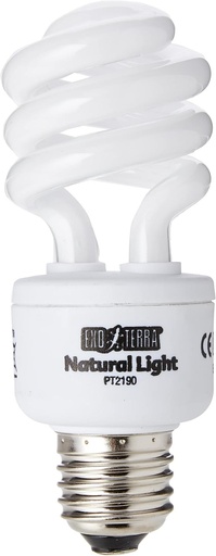 Lampa Exo Terra cu spectru complet, lumina naturala, lampa compacta cu spectru natural, ideala pentru toate reptilele si amfibienii, 13W, soclu E27 (pachet de 1)