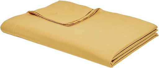 Today Essential - Cearsaf plat pentru 2 persoane 240x300 cm, bumbac simplu, galben, Queen
