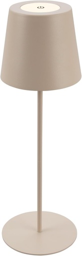 BRILONER - Lampa de masa LED fara fir, control tactil, intensitate reglabila, reglabila pe inaltime, alimentata cu baterii, lampa de exterior, 36x10.5 cm, bej