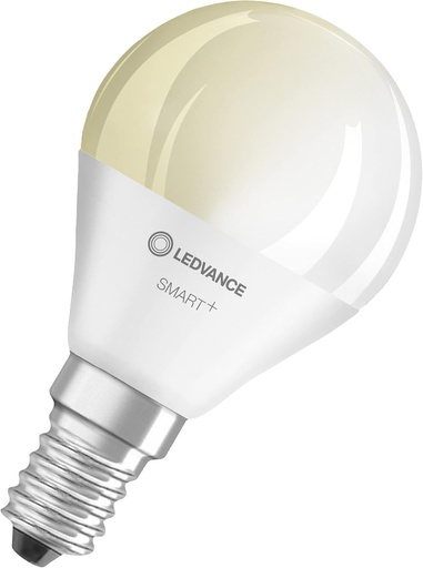 Bec LED inteligent LEDVANCE cu tehnologie WiFi, soclu E14, reglabil intensitate, alb cald (2700 K), inlocuieste becurile incandescente de 40 W, bec mini SMART+ WiFi reglabil, pachet de 3