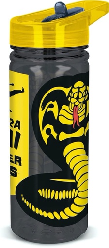Sticla de baut Cobra Kai Tritan pentru copii, sticla de baut pentru scoala fabricata din Tritan durabil, fara BPA