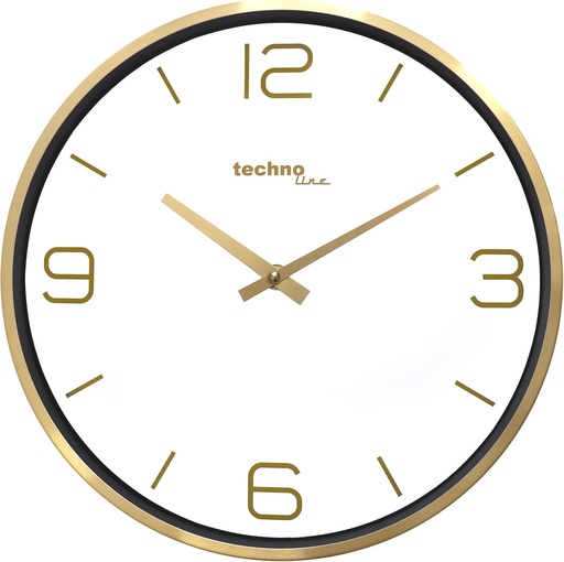 Ceas de perete clasic Technoline WT7280, contrast ridicat si usor de citit, 30 cm, auriu