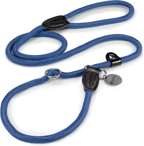 Lesa pentru caini Lionto Retriever, lesa de dresaj, lungime 120 cm, albastra