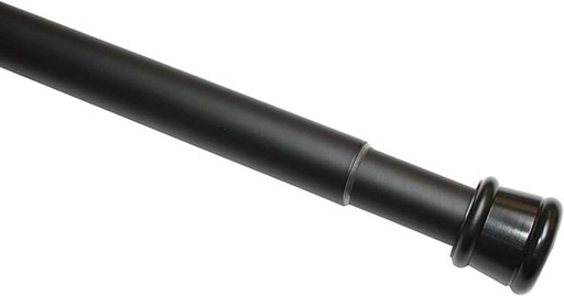 Bara metalica pentru perdea GARDINIA, extensibila, montare fara suruburi si gaurire, diametru 23/26 mm, lungime 60-100 cm, negru mat, otel