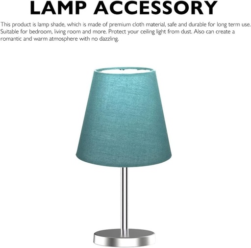 OSALADI 3 bucati abajur verde rafinat din material natural, capac anti-praf, abajur mic pentru lampa de masa, lumina de podea