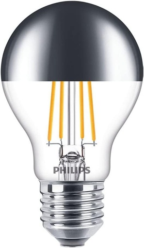 Bec LED Philips, echivalent CM 50W E27, alb cald, fara reglare intensitatii luminoase, sticla