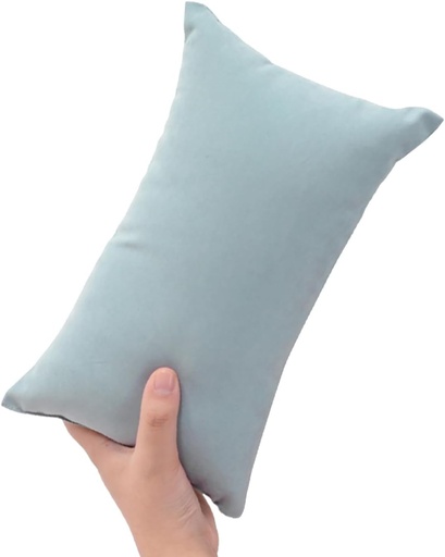 Perne de dormit PLUSHCEWT Mini - 27,9 x 17,8 cm - Perna mica de calatorie din bumbac pentru adulti si copii - Caini - Suport pentru gat, incheietura, lombar si genunchi - Lavabila la masina (Albastru)