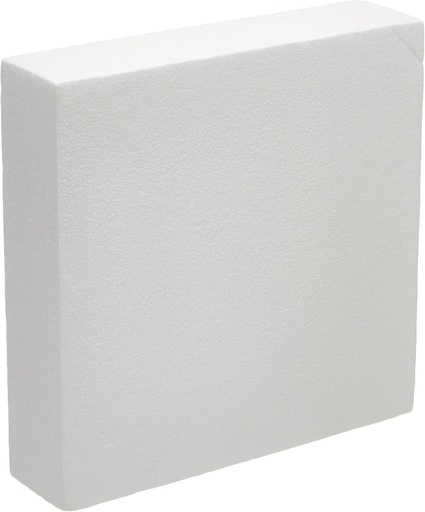 DECORA 0174027 PATRATA DIN POLISTIREN 30X30X7.5I CM, Polistiren, Alb-galbui