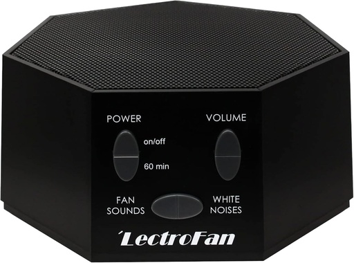 LectroFan ASM1007-BG Aparat de zgomot alb cu sunete de ventilator si temporizator de oprire, negru
