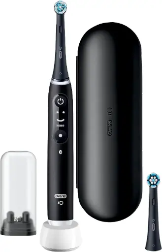 Periuta de dinti electrica reincarcabila Oral-B iO6, neagra, cu husa de calatorie, 1 periuta de dinti