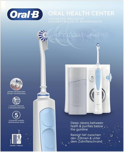 Iritator dentar Oral-B Health Center cu 1 duza Oxyjet, 1 duza cu jet de apa