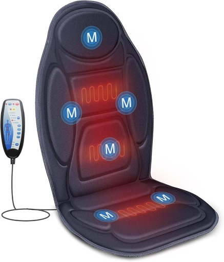 Perna de masaj vibratoare confortabila Snailax pentru spate, scaun de masaj pentru relaxare acasa si la birou, cadouri pentru barbati/femei/familie