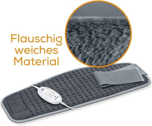 Perna incalzitoare Beurer HK 49 Cosy pentru spate, abdomen si gat cu banda elastica Easy-Fix, 3 niveluri de temperatura iluminate, incalzire rapida