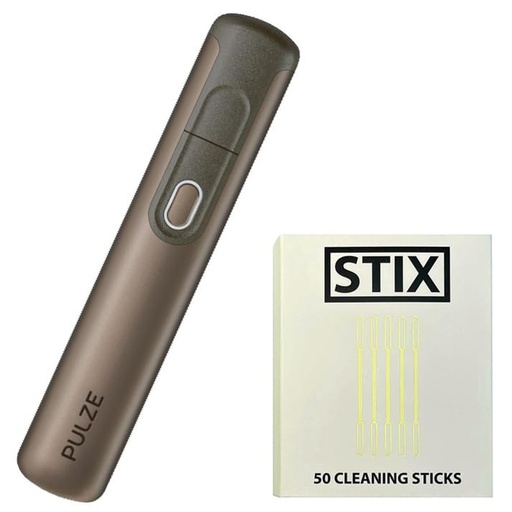 Incalzitor de tutun PULZE 2.0 + 50 betisoare de curatare STIX - Compatibil cu IQOS Heets - Mocha