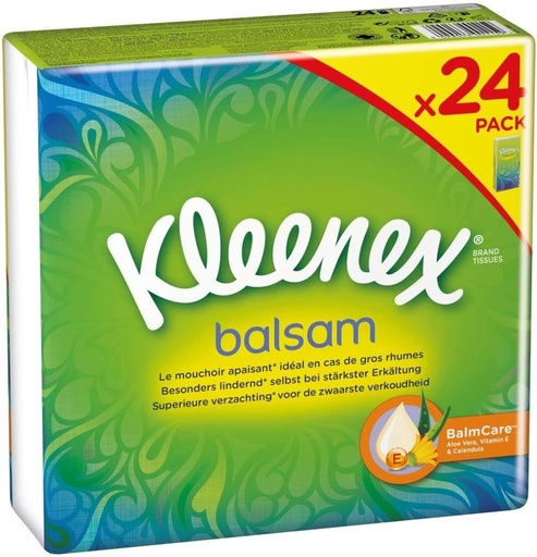 Servetele de buzunar Kleenex Balsam (24 x 9 servetele), 1 bucata