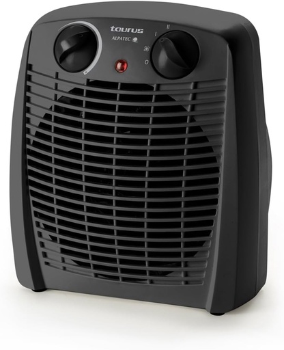 Taurus – Incalzitor nou Gobi | 2000W | 2 setari de caldura | Functie ventilator | Termostat reglabil | Protectie termica | Indicator luminos | Maner de transport | Negru