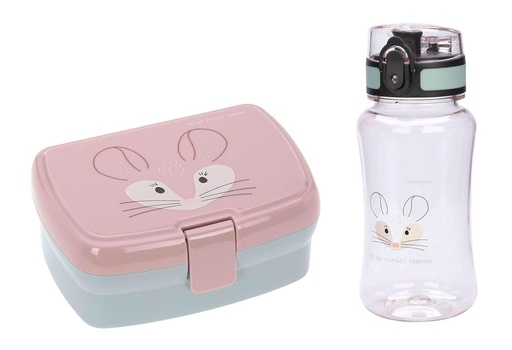 Set cutie de pranz si sticla de apa LASSIG - Set de pranz cu cutie de pranz si sticla de apa (460 ml)/Despre Prietenii Chinchilla