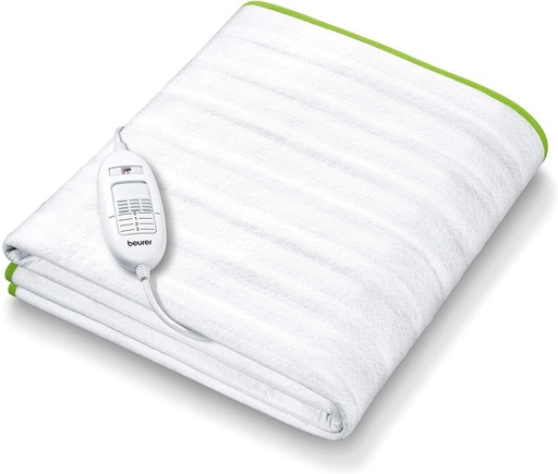 Saltea incalzita Beurer TS 15, 150 x 80 cm, cu sistem automat de siguranta, fabricata din fleece moale si cu 3 setari de temperatura, fixare usoara pe pat si saltea, lavabila la 30°C