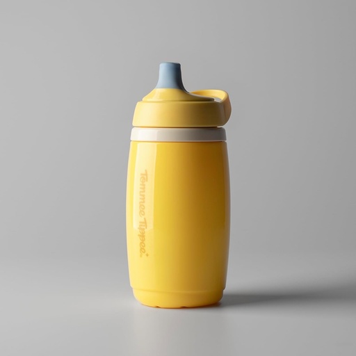 Tommee Tippee Cana Termica cu Cioc Activ, 266 ml, Sticla de Apa Anti-Scurgere pentru Copii de 12 Luni si Peste, Izolata pentru a Mentine Bauturile Rece, Albastra si Galbena, Pachet de 2