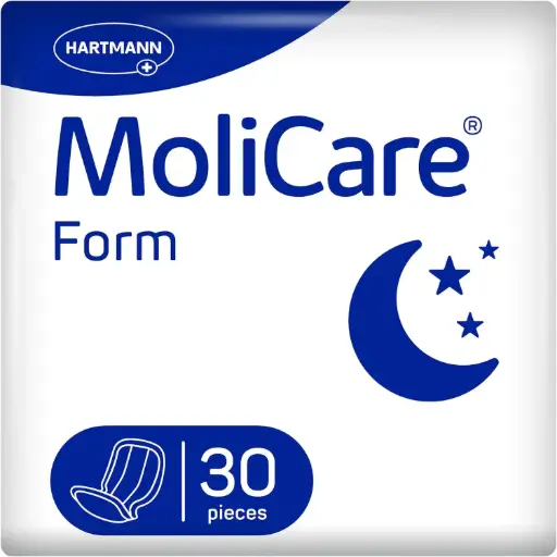 MoliCare® Form Night - Absorbante mari pentru incontinenta nocturna moderata pana la severa, pentru femei si barbati | fiabile, absorbante si discrete | 30 de bucati