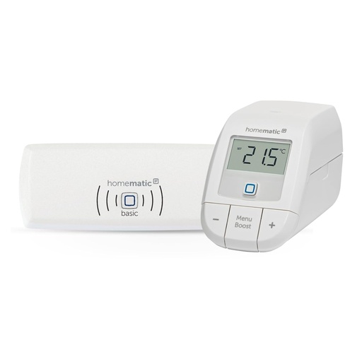 Termostat pentru radiator Homematic IP, casa inteligenta, termostat digital pentru incalzire, control prin aplicatie, Alexa si Google Assistant, instalare usoara, economisire energie, 140280A1