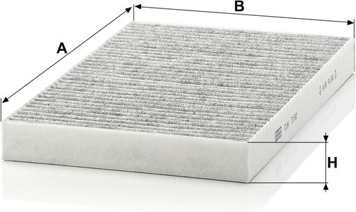 Filtru de aer habitaclu MANN-FILTER CUK 3192 - Filtru de polen cu carbune activ - pentru autoturisme si autoutilitare