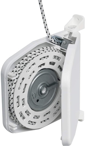 Schellenberg 50506 Infasurator de cablu pentru rulou, cu suruburi, 5 m, pivotant, alb