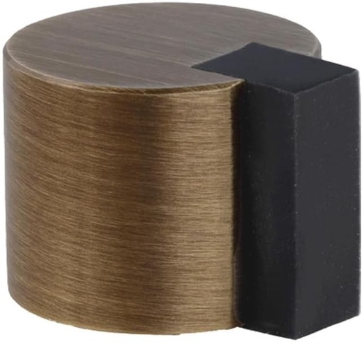 EVI Hardware | Opritor de usa adeziv pentru podea | Ø24x20mm | Alama cu finisaj din piele invechita | Pentru utilizare in interior si exterior | Protectie pentru usa | Model I-04019324LCU