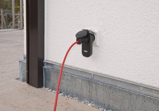 Set de comutare wireless Brennenstuhl RC CE1 0201, pachet de 2 prize wireless (utilizare in exterior IP44, cu telecomanda si protectie sporita la contact) negru