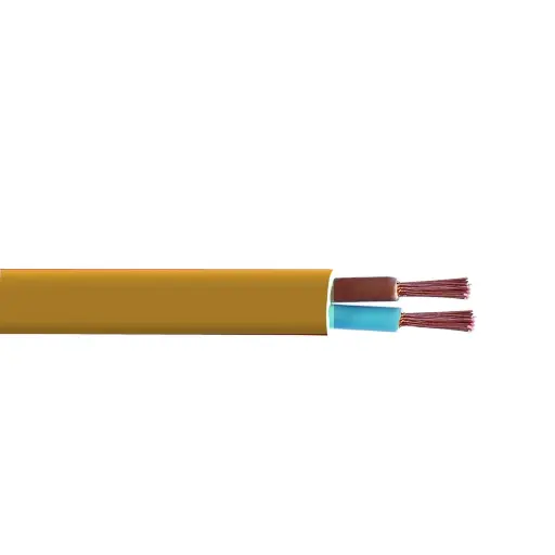 Rola de cablu DEBFLEX - Rola de cablu electric - Cablu electric - Bobina de cablu - Rola de 5 metri HO3VVH2-F - 2x0,75 mm² - Culoare aurie - 155310