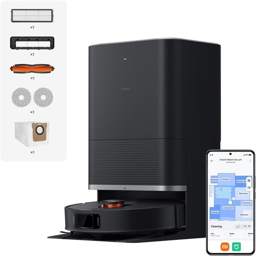 Aspirator robot Xiaomi X20 Max – putere de aspirare de 8000 Pa, sistem dual de mop cu curatare si uscare cu apa calda, capacitate de praf de 75 de zile, 4 moduri de curatare si baterie de 5200 mAh pentru o curatare inteligenta si temeinica