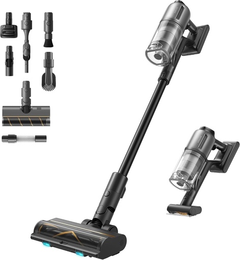 Aspirator fara fir dreame Z30, putere de aspirare 310 AW, timp maxim de curatare 90 min, tehnologie de dezvaluire a prafului, instrument de indepartare a parului de animale, putere de aspirare multi-zona, detectare a murdariei