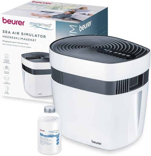 Aparat climatic marin Beurer Maremed MK 500, umidificare si purificare a aerului pentru un climat marin natural, mineralizare cu sare de mare, filtrare a bacteriilor si virusurilor