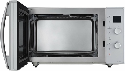 Panasonic NN-CD575MEPG | Cuptor combinat 3 in 1, 27L, Inverter, Temperatura de gatire 100-220°C, Gratar cu cuart de 1300W, Cuptor cu microunde de 1000W, Platou Crispy, Platou rotativ de 34cm, Argintiu – Versiune franceza