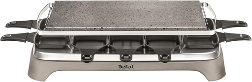 Tefal Pierrade Raclette, 1350 wati, placa de gratar din piatra + 10 tigai antiaderente, inclusiv racleta, cablu detasabil, gri, PR457B