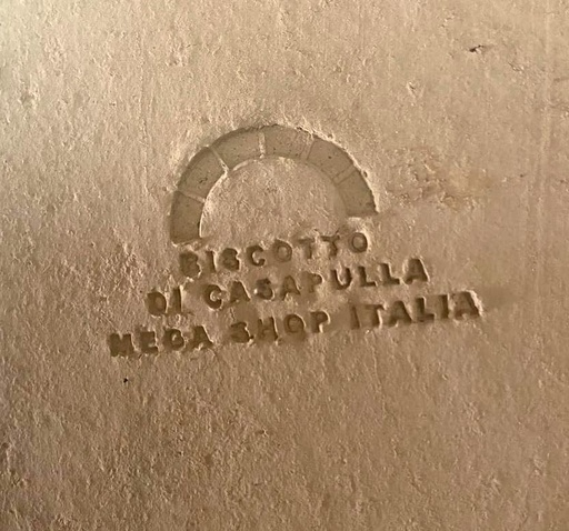 Piatra de pizza Megashopitalia Casapulla din lut refractar, rezistenta la cuptor, fabricata in Italia (L33,5 x A33,5 x I2 cm)