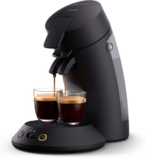 Espressor cu capsule Philips Senseo Original Plus – Selectie a intensitatii cafelei, Tehnologie Coffee Boost, Ecologic, Functie pentru doua cesti, Rezervor de apa de 0,7 l, Incalzire rapida, Crema catifelata (CSA210/60)