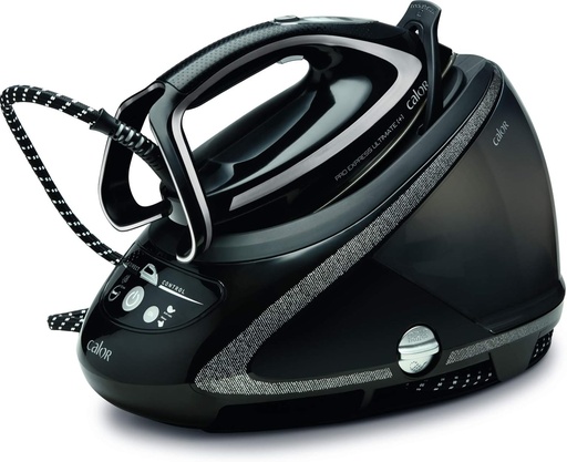 Calor Pro Express Ultimate +, Generator de abur de inalta presiune, 8 bari, Debit de abur 650 g/min, 5 setari, Fabricat in Franta, Negru, GV9610C0