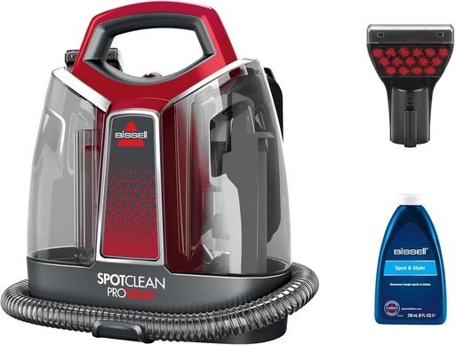 BISSELL SpotClean ProHeat, Samponator pentru canapele, Motor puternic de 330 W, Design compact, cu tehnologie HeatWave, Solutie de curatat covoare, carpete, mobila, materiale textile, masini si multe altele, 36988