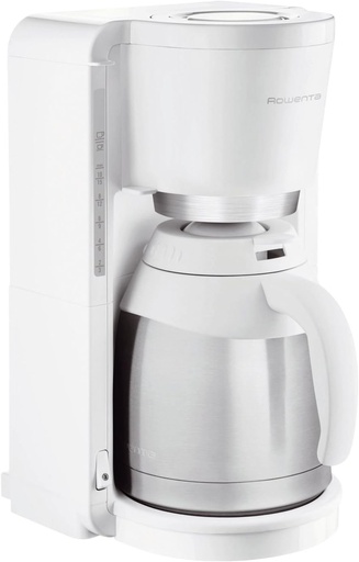 Cafetiera cu filtru Rowenta CT3811 Adagio Milano | Cu carafa termica din otel inoxidabil | 10-15 cesti | Oprire automata | Alb/Otel inoxidabil