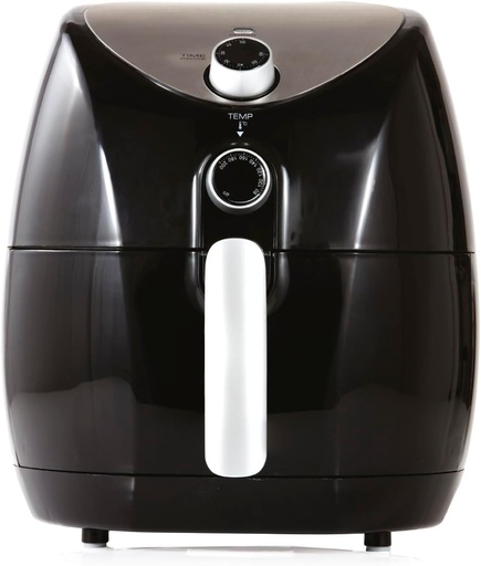 Friteuza cu aer cald Tower T17021 pentru intreaga familie cu circulatie rapida a aerului - Temporizator de 60 de minute - Airfryer 4,3L 1500W - Negru