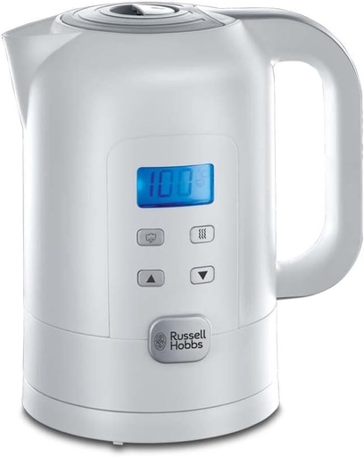 Fierbator digital Russell Hobbs cu control al temperaturii [25°-100°C, potrivit pentru mancarea bebelusilor, afisaj LCD pentru temperatura setata si reala] Precision Control (1,7 l, 2200 W, functie de mentinere la cald, lapte pentru bebelusi) 21150-70