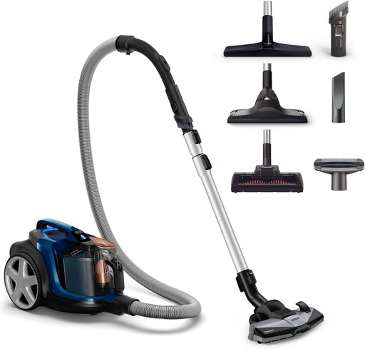 Aspirator fara sac Philips PowerPro Expert – Compact, motor de 900 W, tehnologie PowerCyclone 8 pentru aspirare puternica, curatare pe mai multe suprafete, Allergy Lock, perie Super Turbo (FC9745/09)