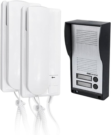 SCS Sentinel - PAF0007 - Interfon audio cu 2 compartimente - Interfon cu fir - 2 combo-uri interne, 1 interfon audio extern, 2 adaptoare securizate - AudioKit Duo