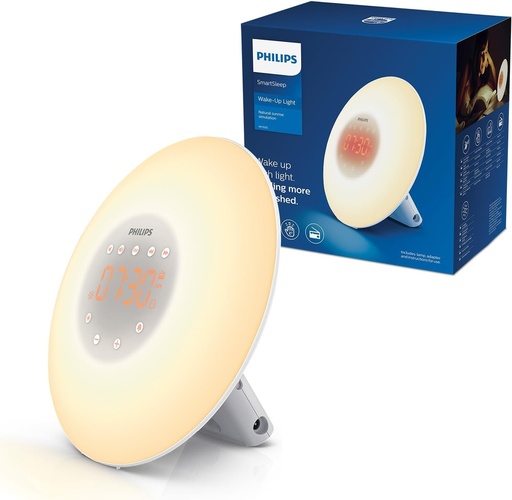 Lumina de somn si trezire Philips Somneo - Rasarit si apus simulat - Lumina si sunet personalizate - Control cu ​​aplicatia - Lumini pentru o respiratie mai calma - Senzor ambiental - HF3671/01