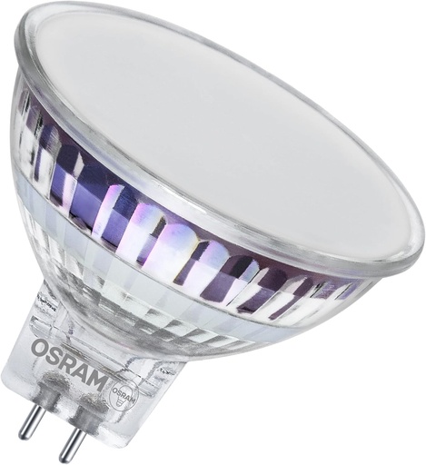 Spoturi LED OSRAM Star MR16, 5.3W, 827, Alb cald 2700K, GU5.3, Unghi de fascicul 120°, 630 lm, Fara mercur, Pachet de 2